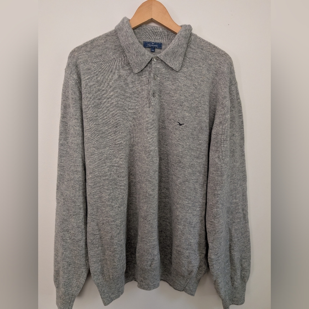 Faconnable Light Gray Polo Sweater